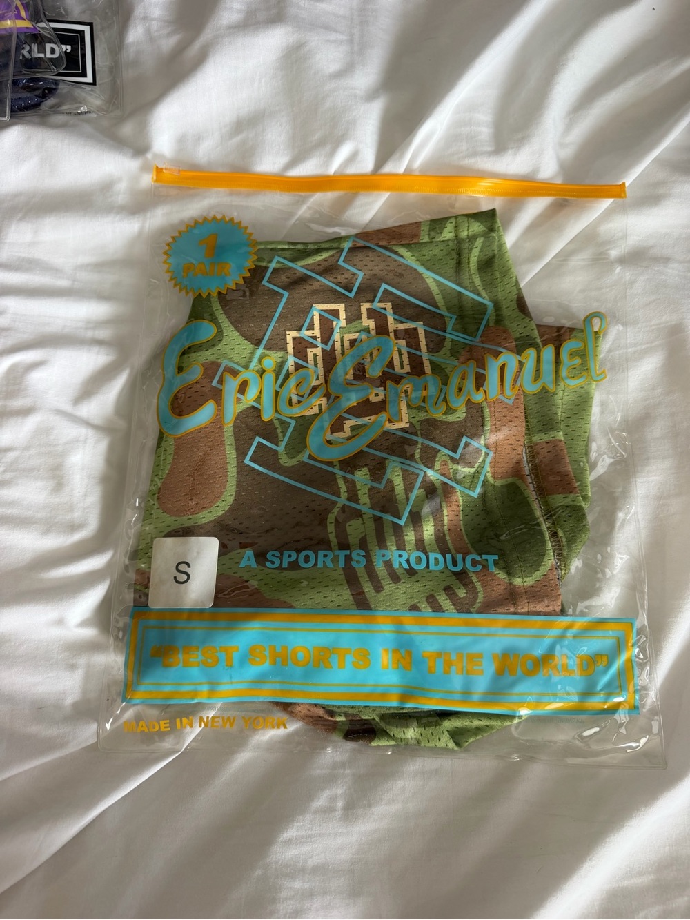 Eric Emanuel Green Brown Camo Athletic Shorts
